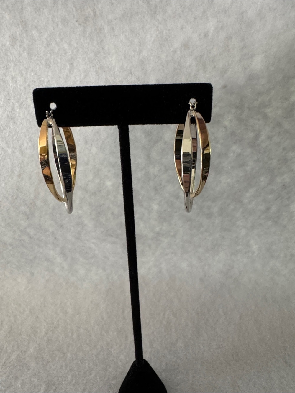 Silpada Two-Tone Gold and Silver Double Oval Hoop Earrings - Picture 6 of 6